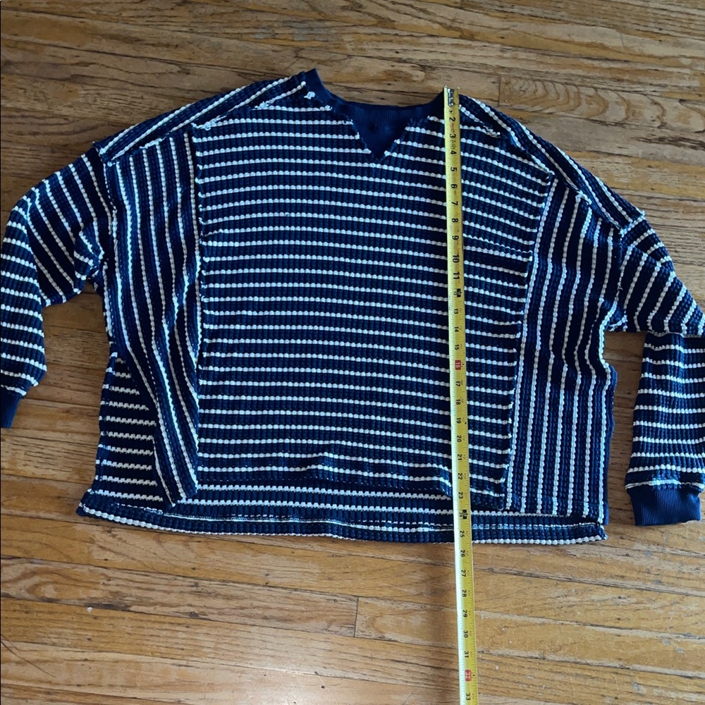 Striped Navy & White Knit Pullover